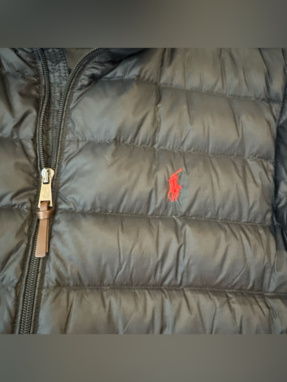 Polo Ralph Lauren Packable Down Puffer Jacket Coat no hood Large - Picture 4 of 9